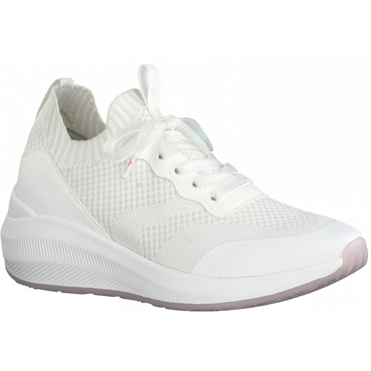 Tamaris Womens White Casual Trainers Trainers 23758 100  | Vilbury London