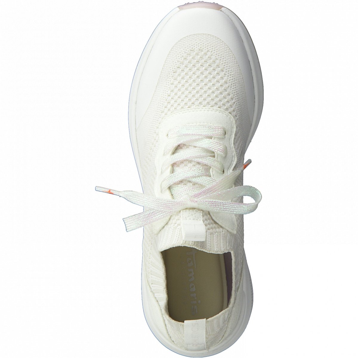 Tamaris Womens White Casual Trainers Trainers 23758 100  | Vilbury London