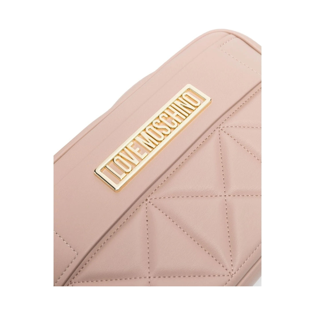 Love Moschino womens Nude belt bag with logo | Vilbury London