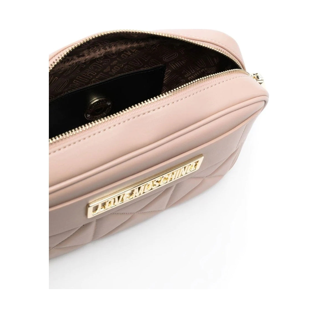 Love Moschino womens Nude belt bag with logo | Vilbury London