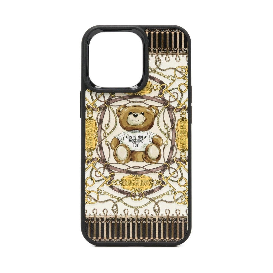 Moschino womens Fantasy Print Ivory phone case | Vilbury London