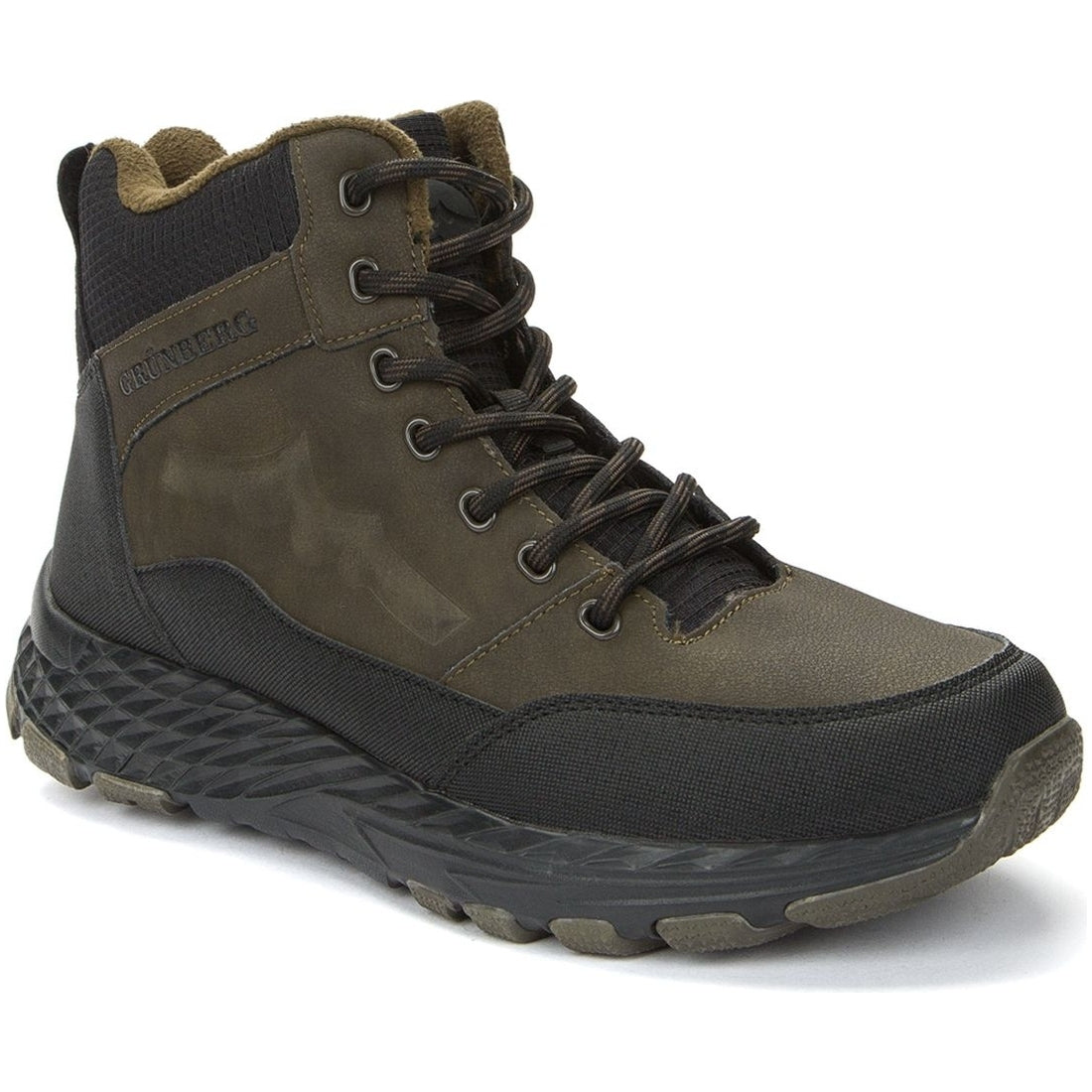 Grunberg mens beige warm boots | Vilbury London