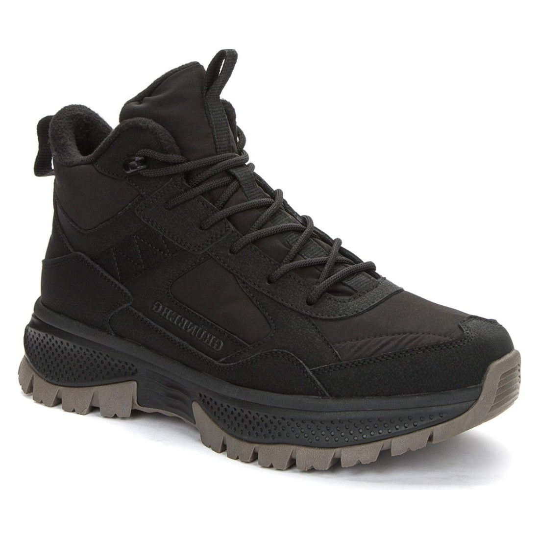 Grunberg mens black casual closed booties | Vilbury London