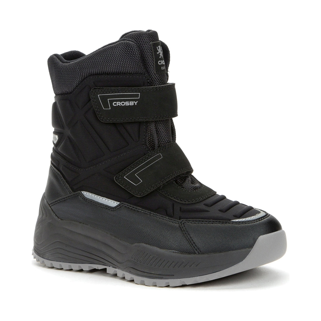 Crosby boys black warm boots | Vilbury London