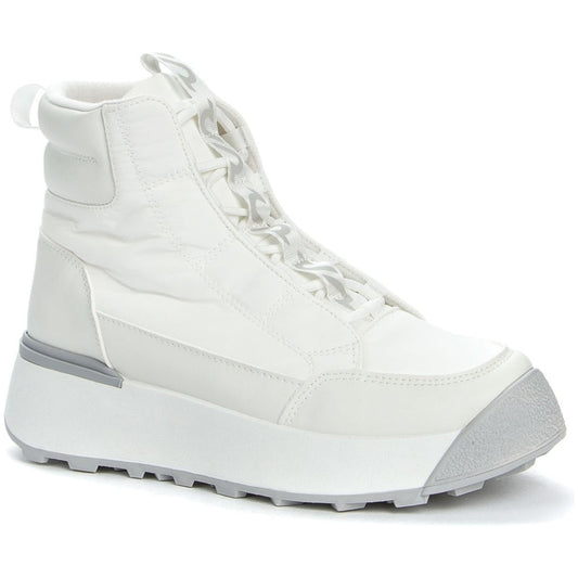 Crosby womens white warm boots | Vilbury London