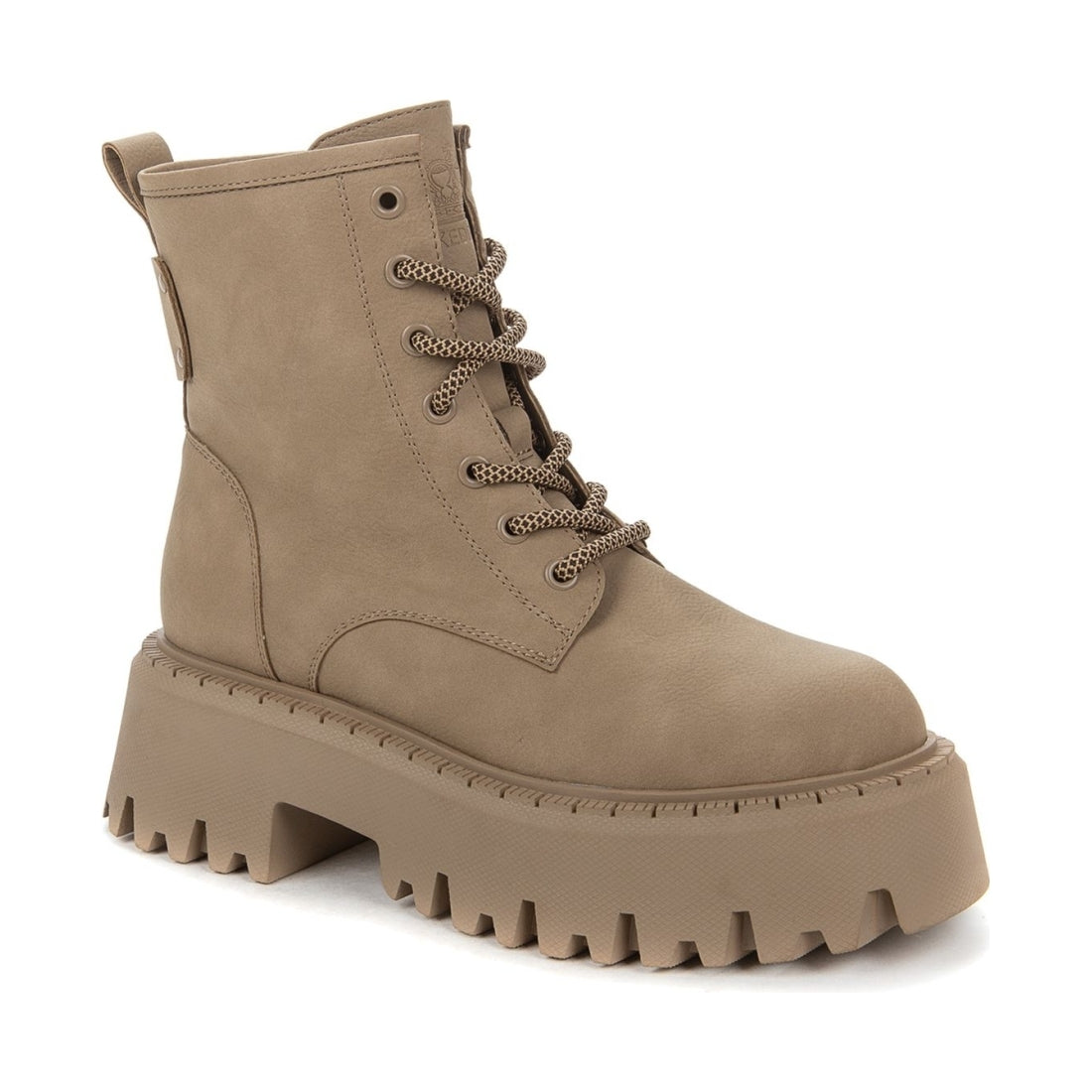 Keddo womens beige warm boots | Vilbury London