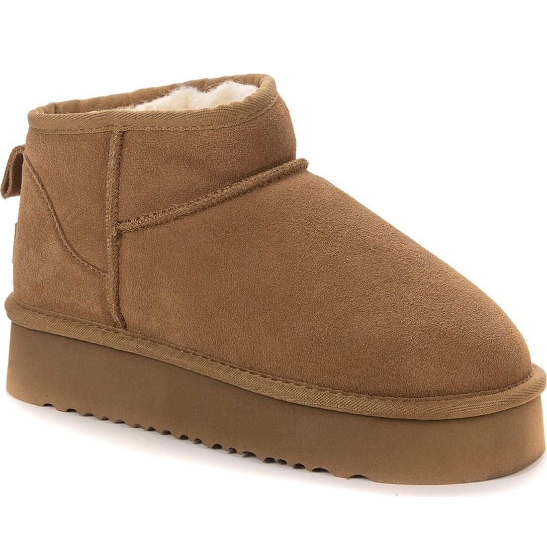 Keddo womens beige warm boots | Vilbury London