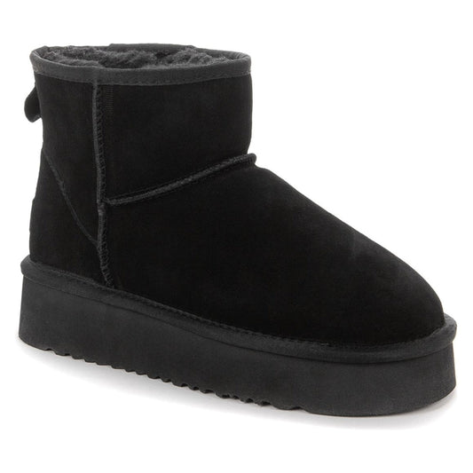 Keddo womens black warm boots | Vilbury London