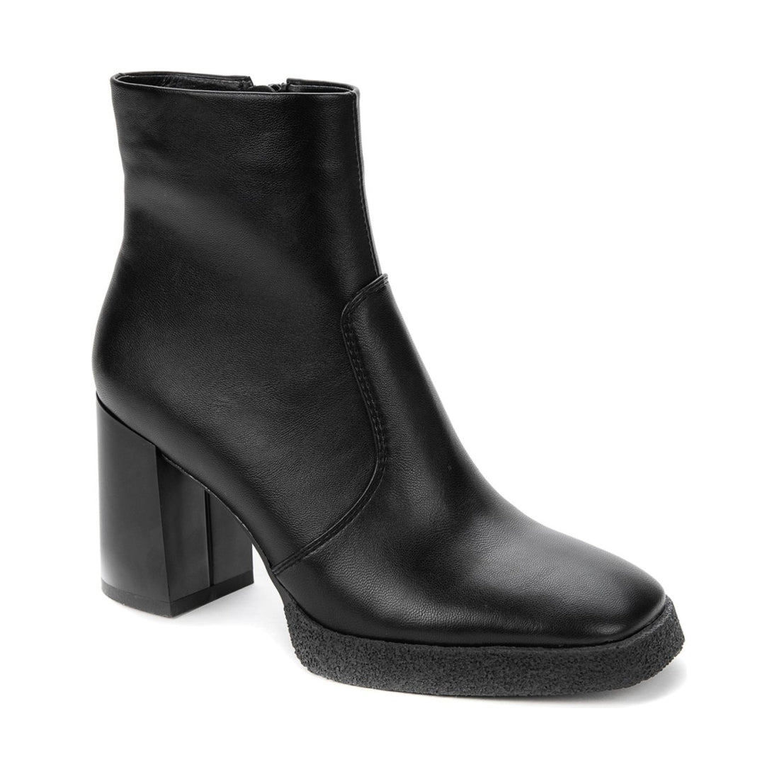 Betsy womens black elegant closed booties | Vilbury London