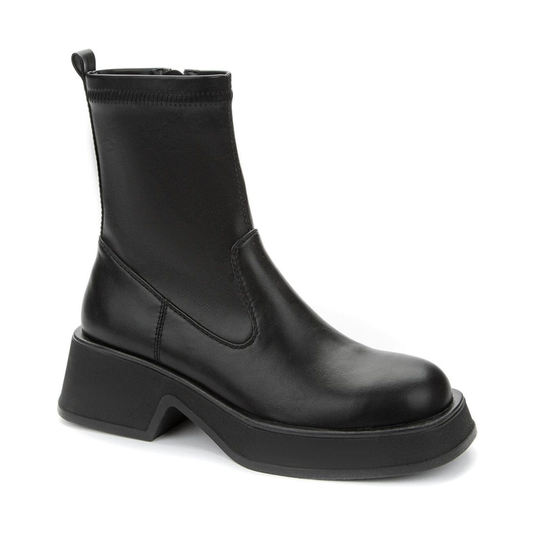 Betsy womens black casual closed booties | Vilbury London