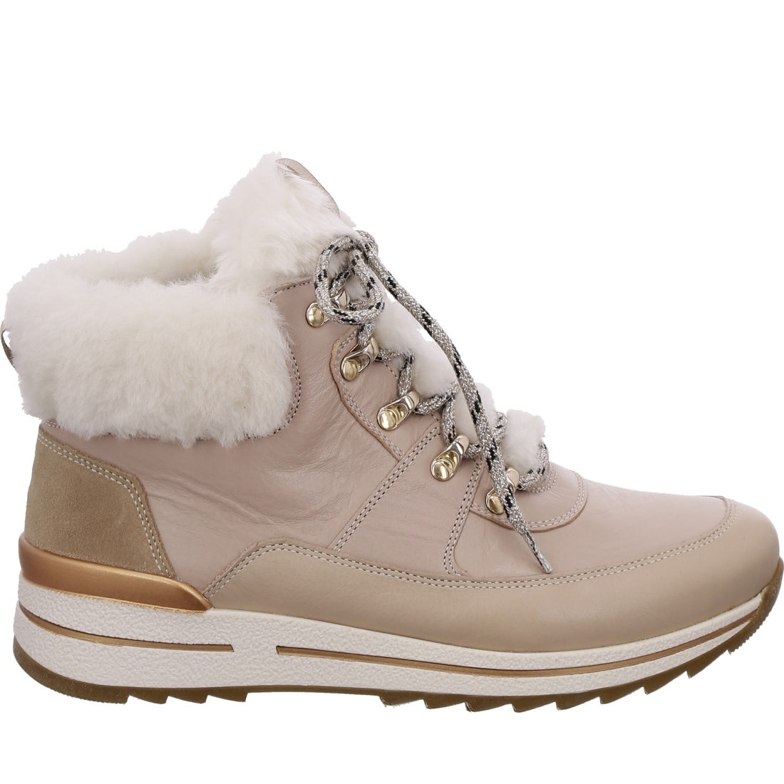 Ara womens beige osaka booties | Vilbury London