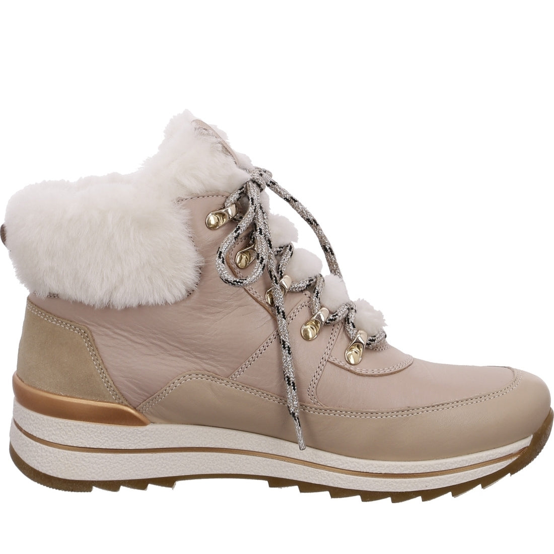 Ara womens beige osaka booties | Vilbury London