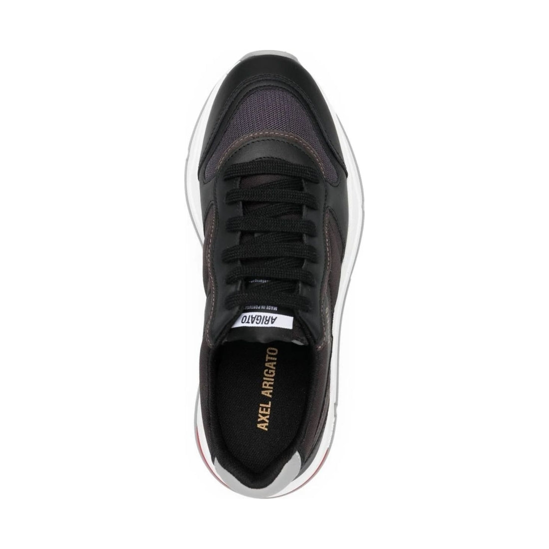 AXEL ARIGATO womens black, dark grey rush sneaker | Vilbury London