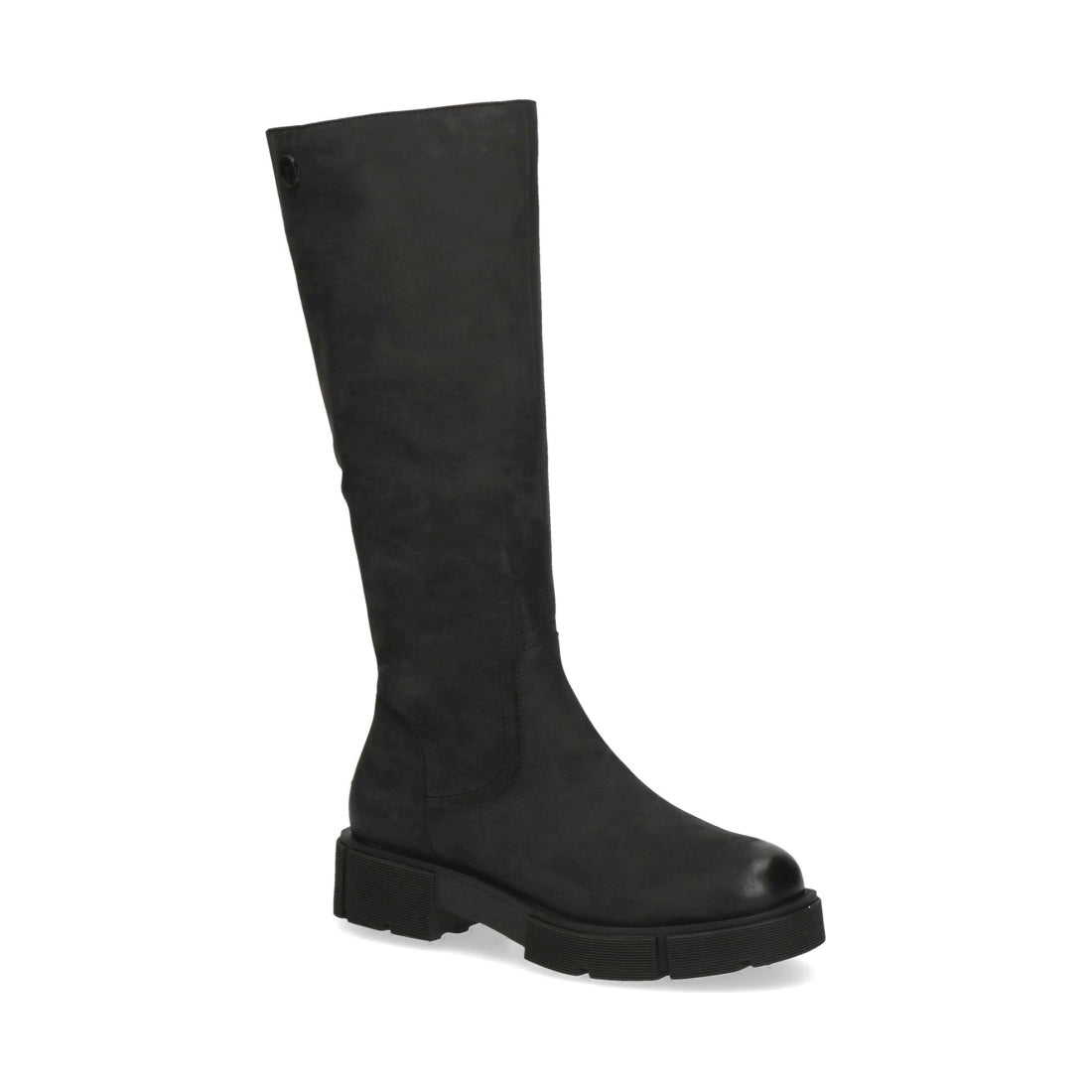 Caprice womens black nubuc casual closed boots | Vilbury London