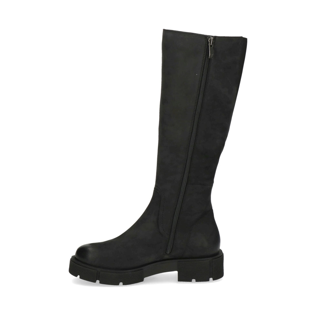 Caprice womens black nubuc casual closed boots | Vilbury London