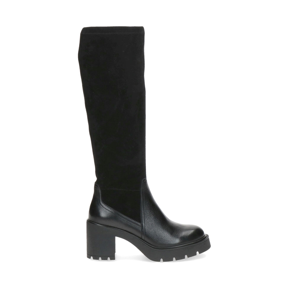 Caprice womens black comb casual closed boots | Vilbury London