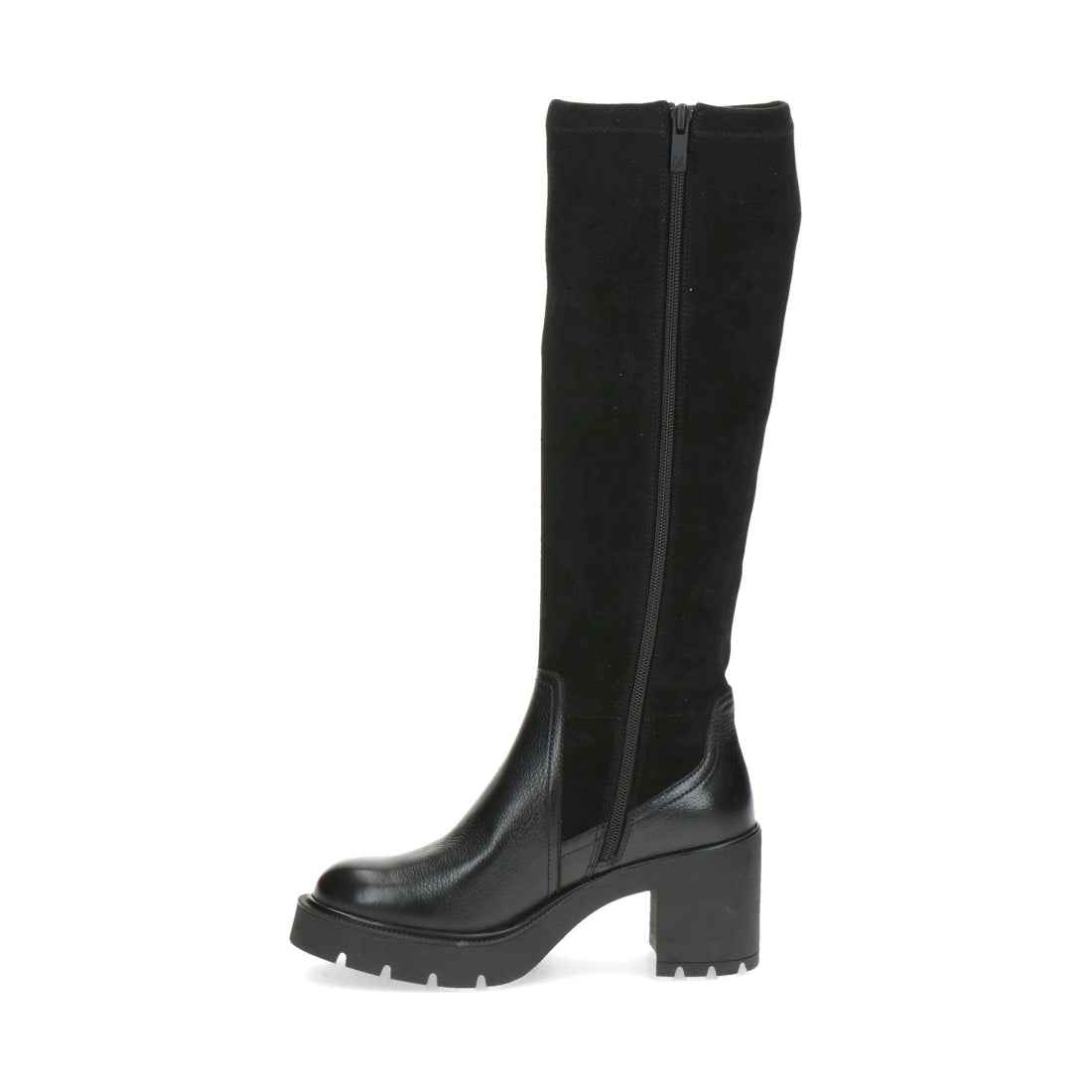 Caprice womens black comb casual closed boots | Vilbury London