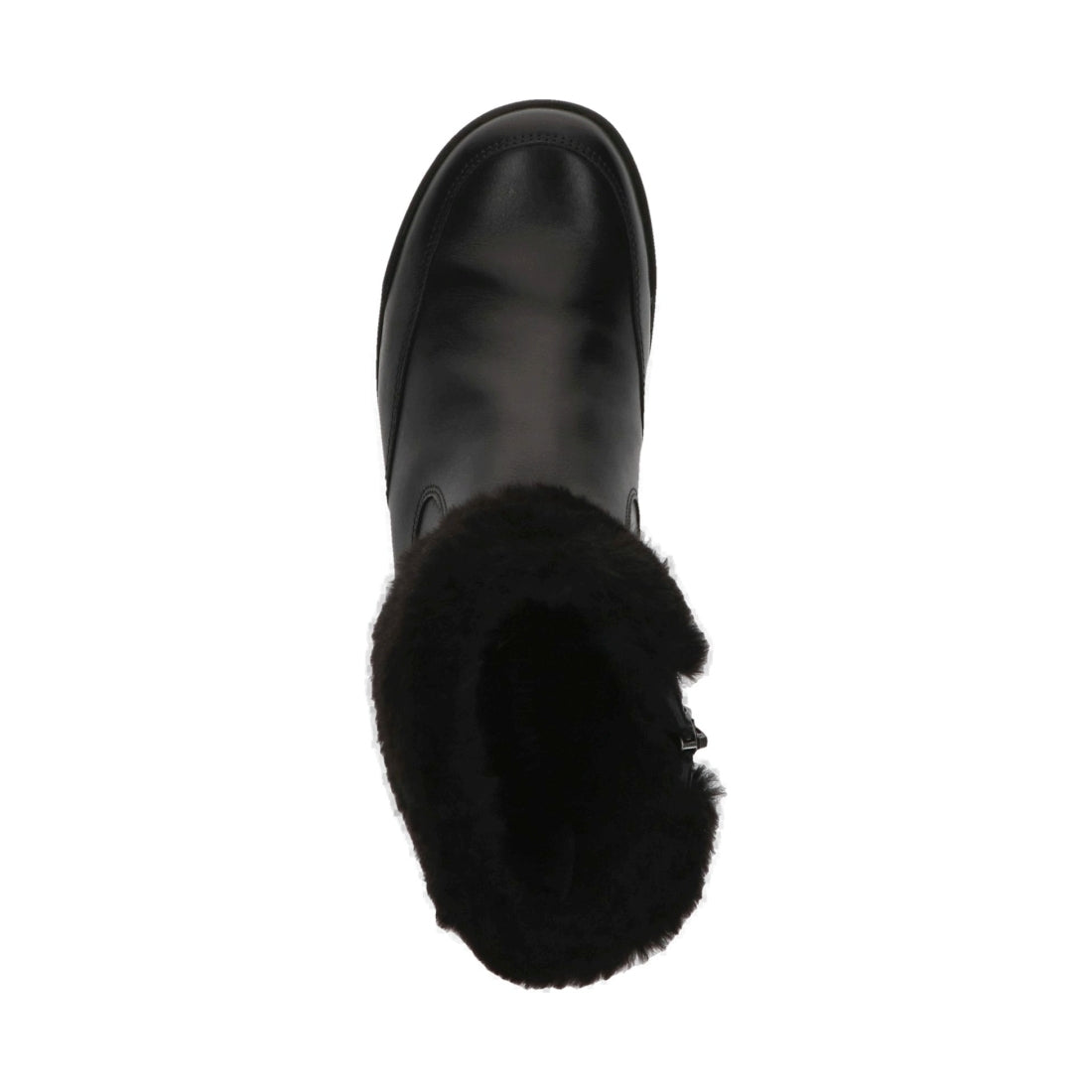 Caprice womens black nappa casual closed booties | Vilbury London