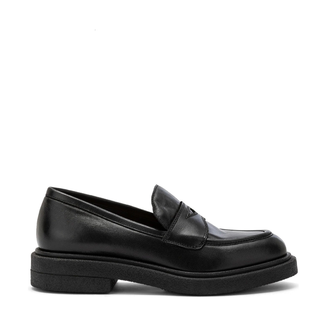 CARMENS womens nero brook clam loafers | Vilbury London