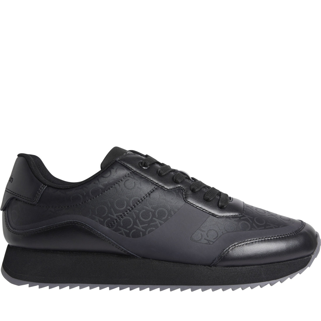 Calvin Klein mens black low lace up heat bond booties | Vilbury London