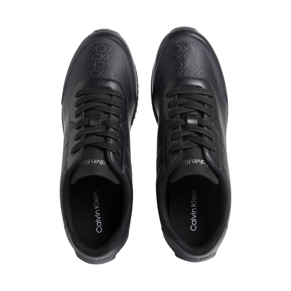 Calvin Klein mens black low lace up heat bond booties | Vilbury London