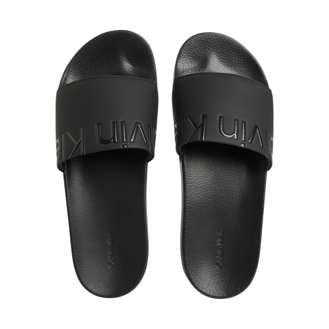 Calvin Klein mens black casual open pool slide | Vilbury London