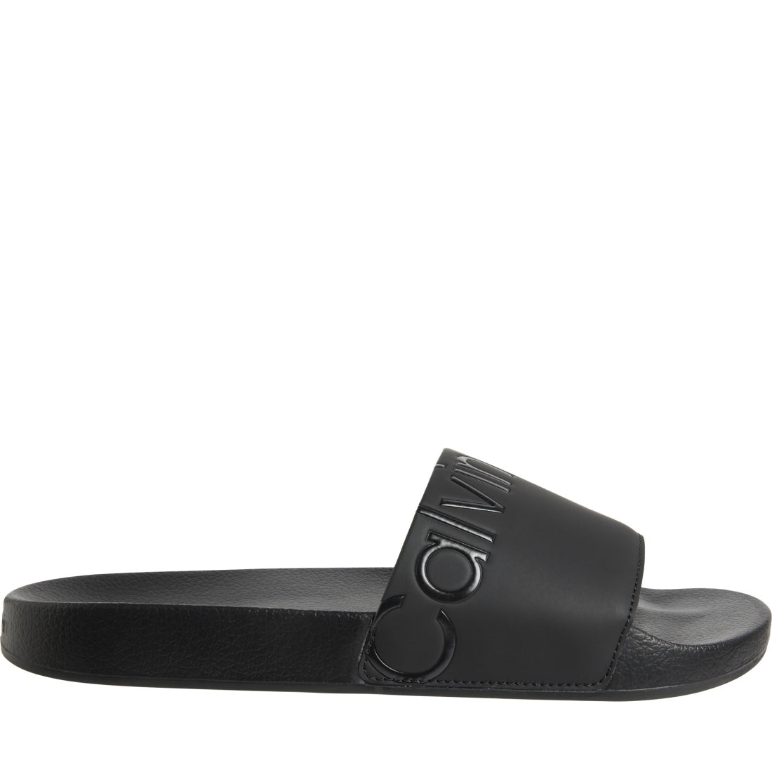 Calvin Klein mens black casual open pool slide | Vilbury London