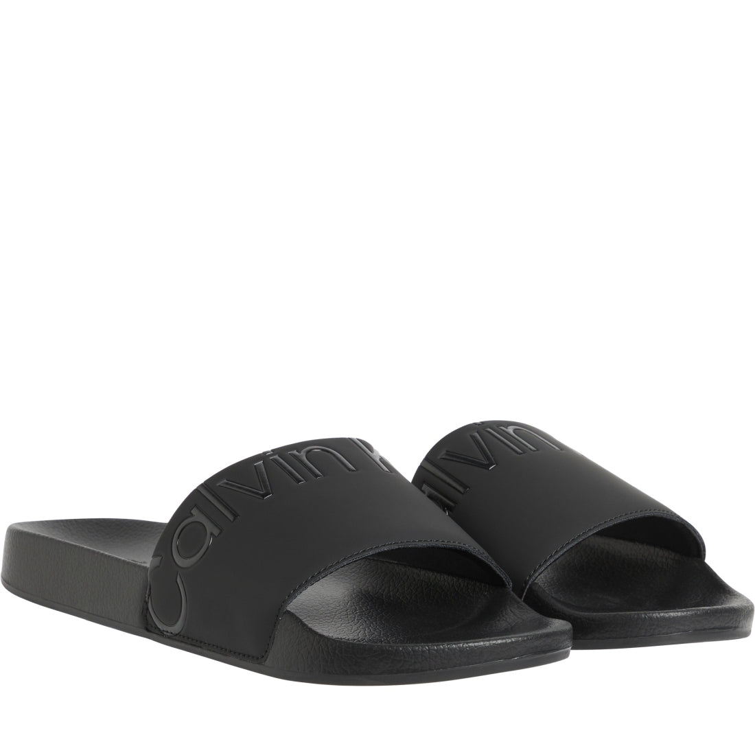 Calvin Klein mens black casual open pool slide | Vilbury London