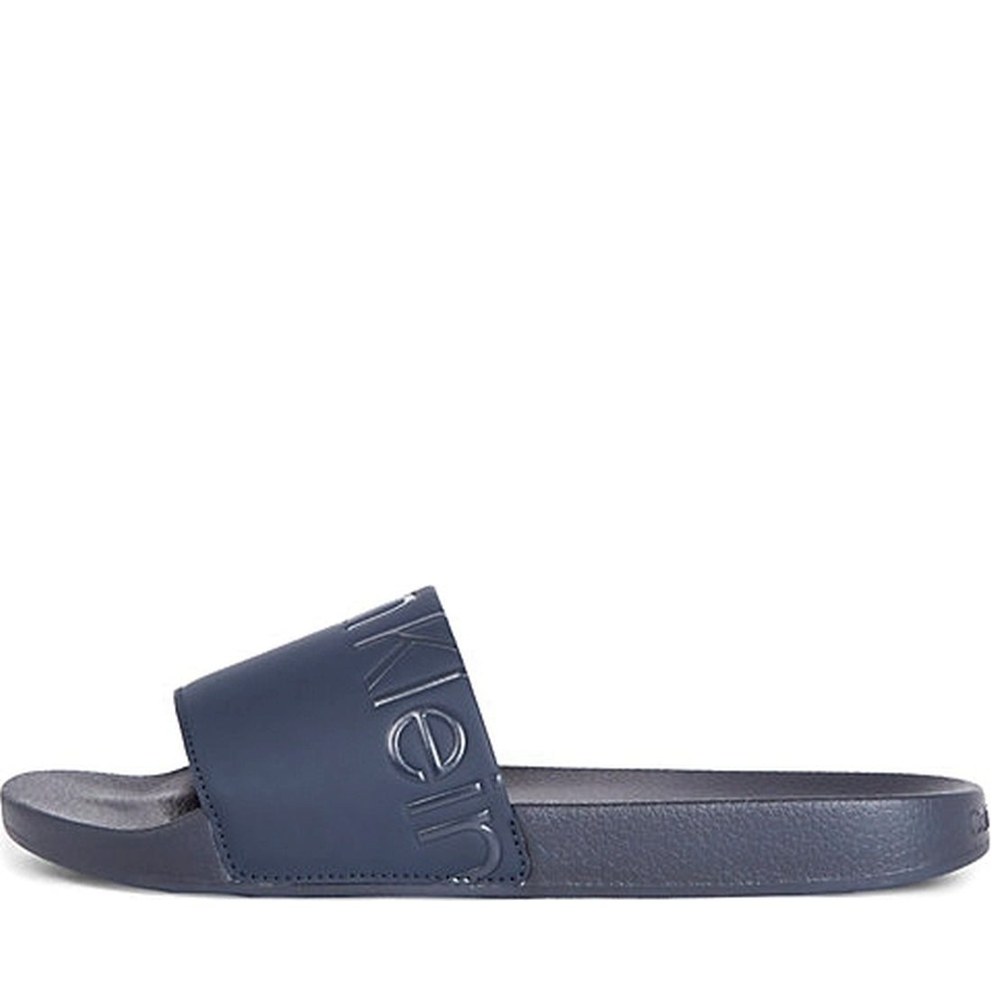 Calvin Klein mens calvin navy casual open pool slide | Vilbury London