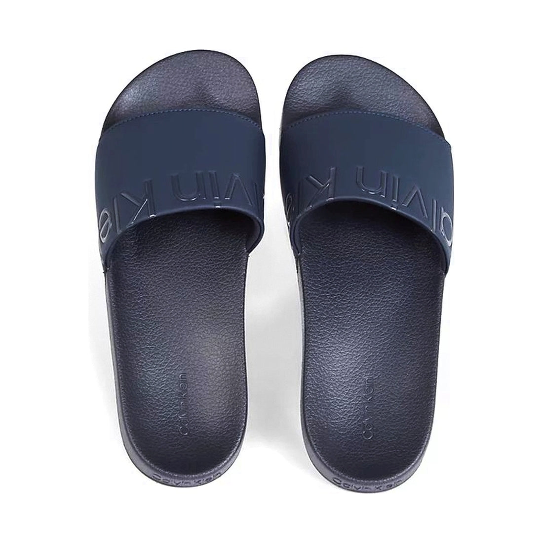 Calvin Klein mens calvin navy casual open pool slide | Vilbury London