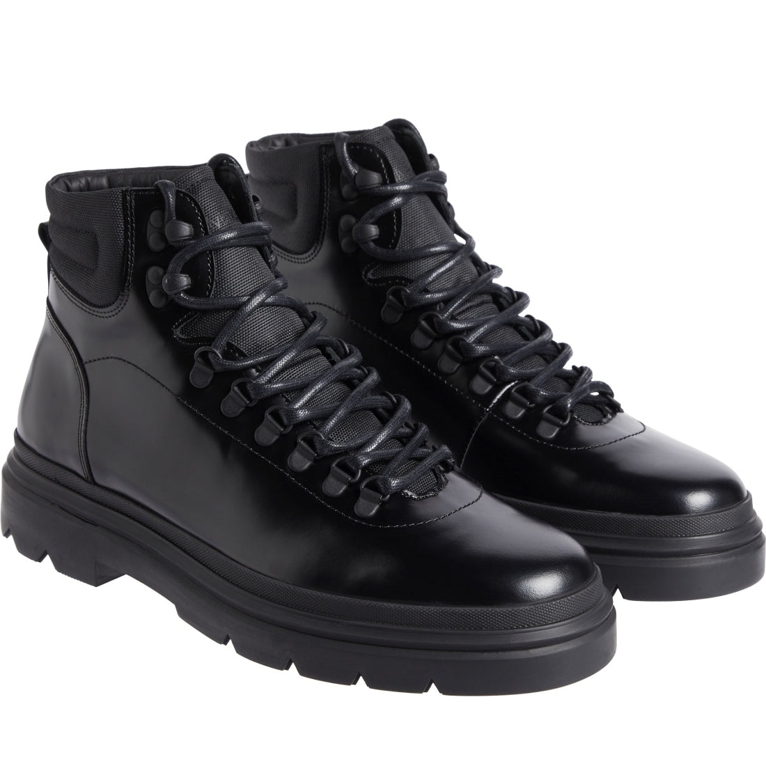 Calvin Klein mens black lace up boot | Vilbury London