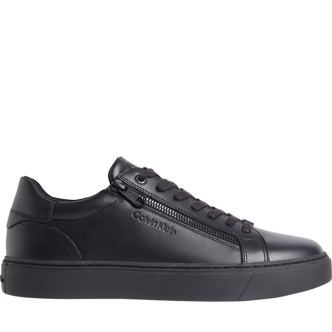 Calvin Klein mens triple black low top lace up sport shoe | Vilbury London