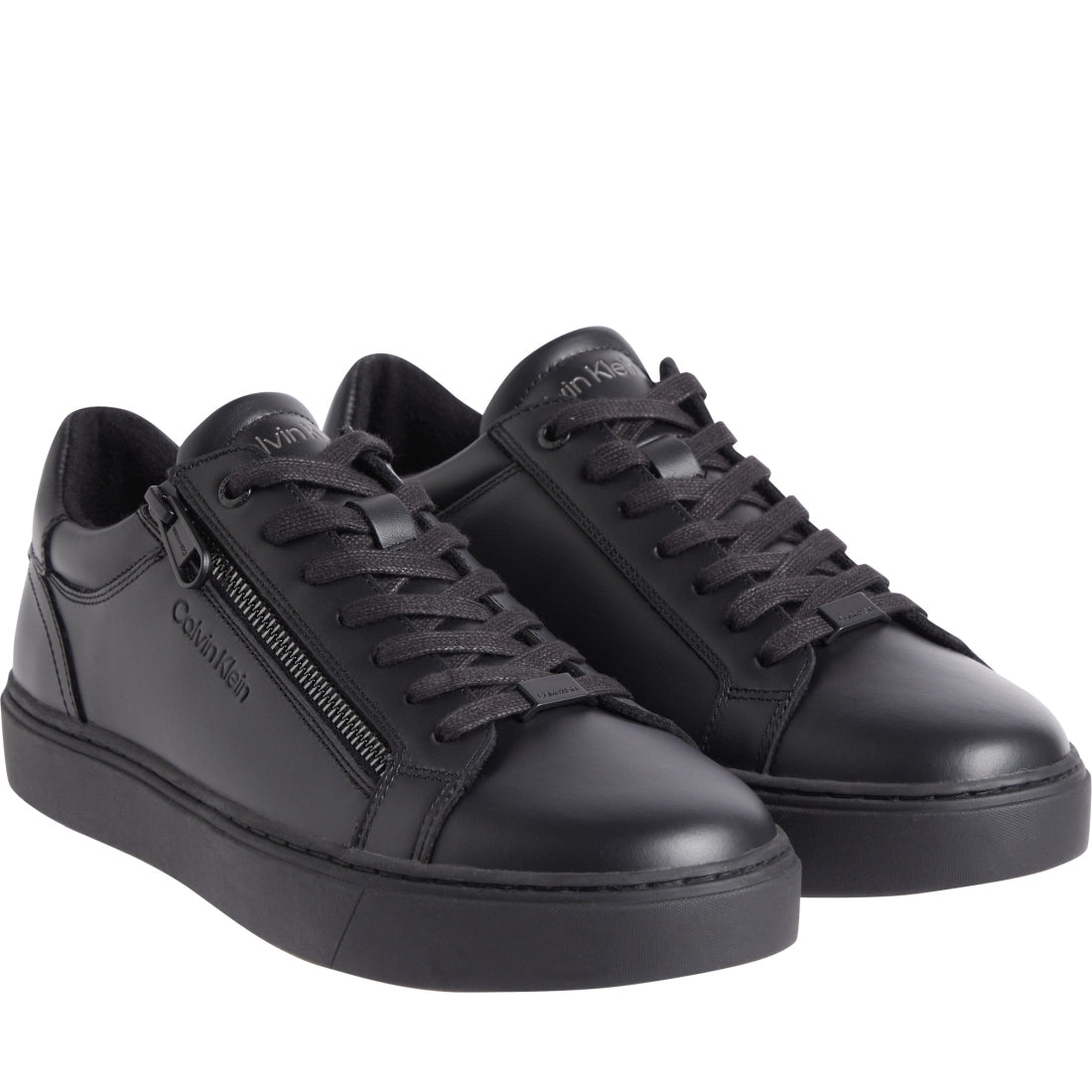 Calvin Klein mens triple black low top lace up sport shoe | Vilbury London