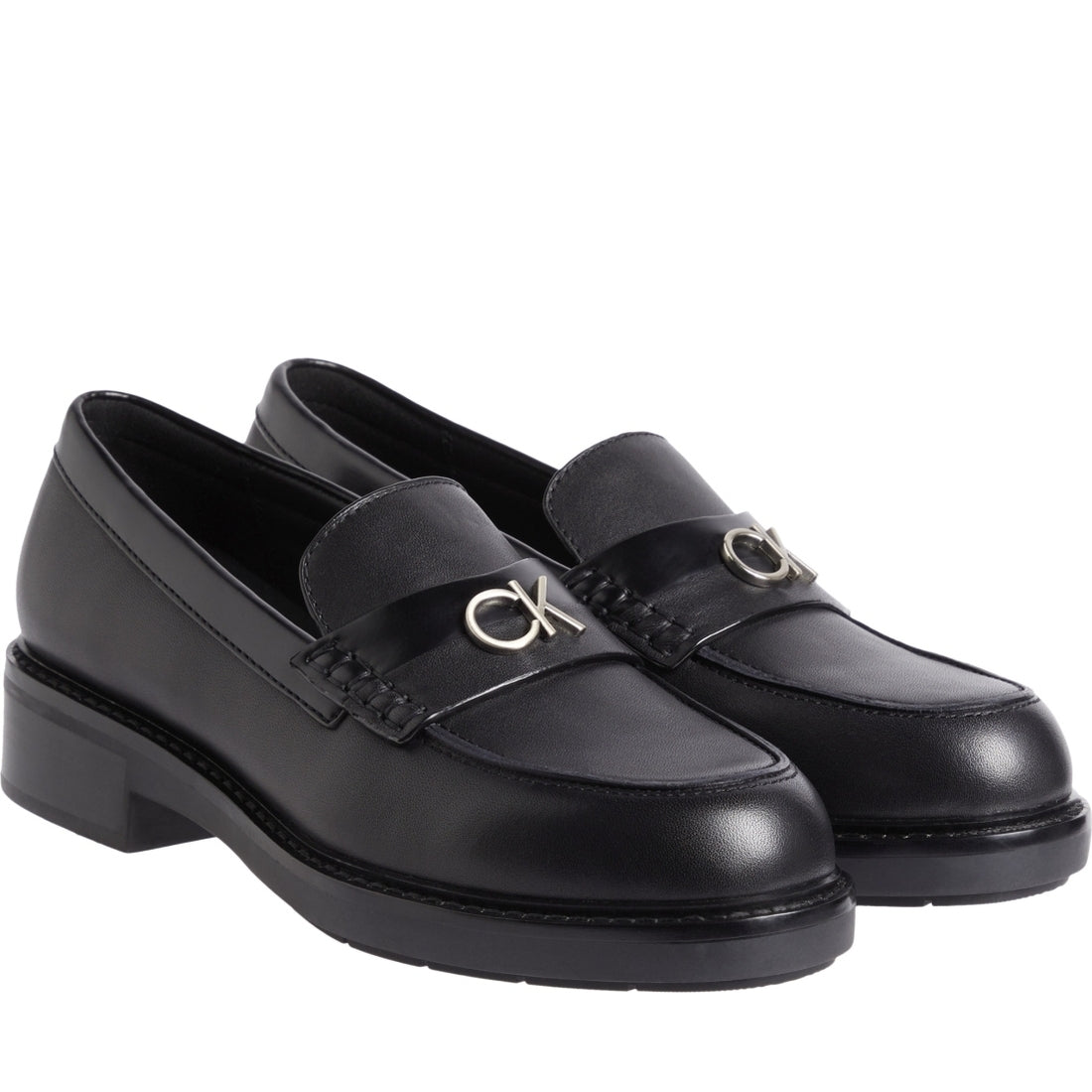 Calvin Klein womens black sole loafer | Vilbury London