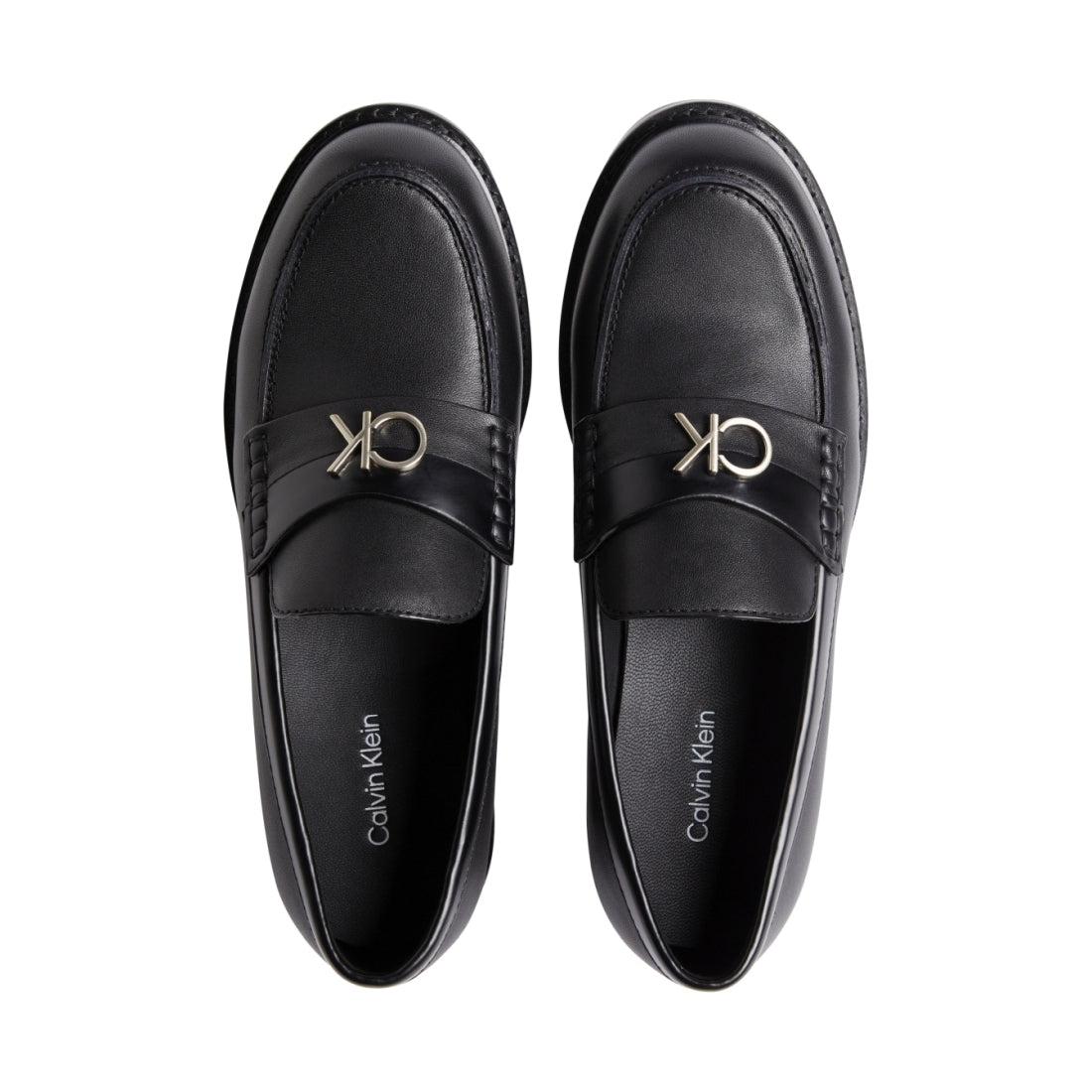 Calvin Klein womens black sole loafer | Vilbury London