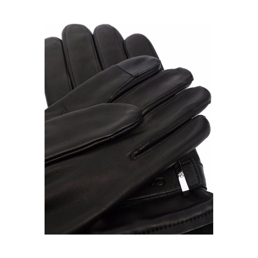 Calvin Klein mens black rivet gloves | Vilbury London