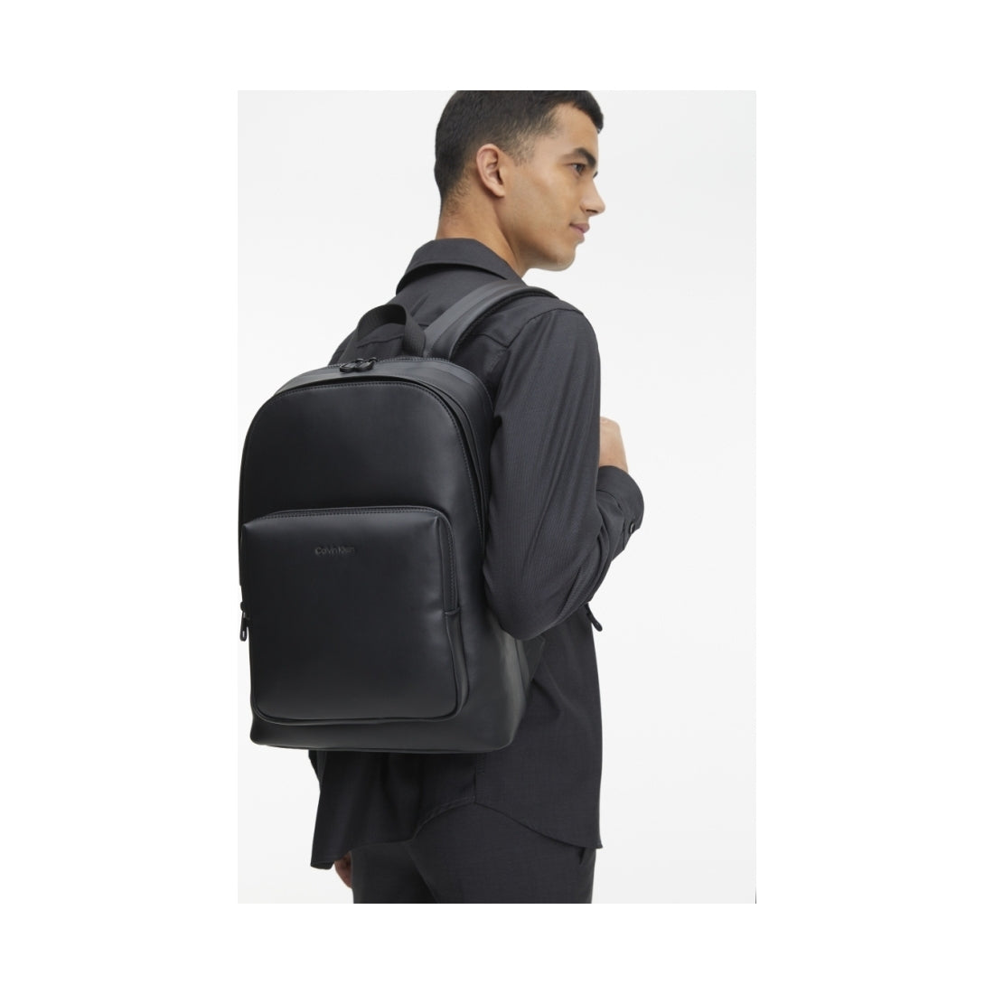 Calvin Klein mens black must campus backpack | Vilbury London