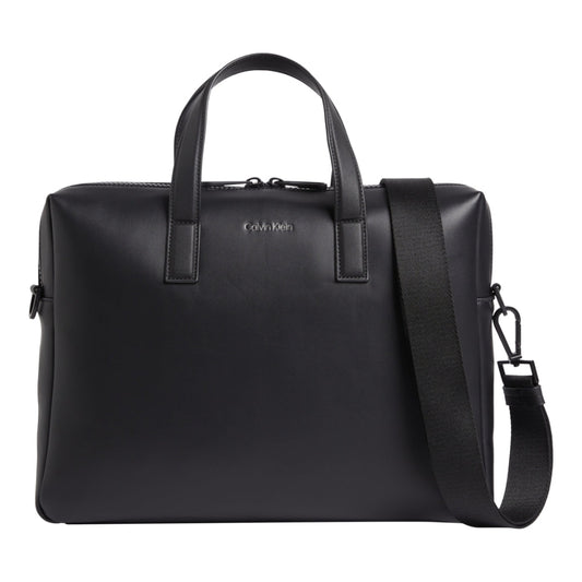 Calvin Klein mens black must laptop bag | Vilbury London