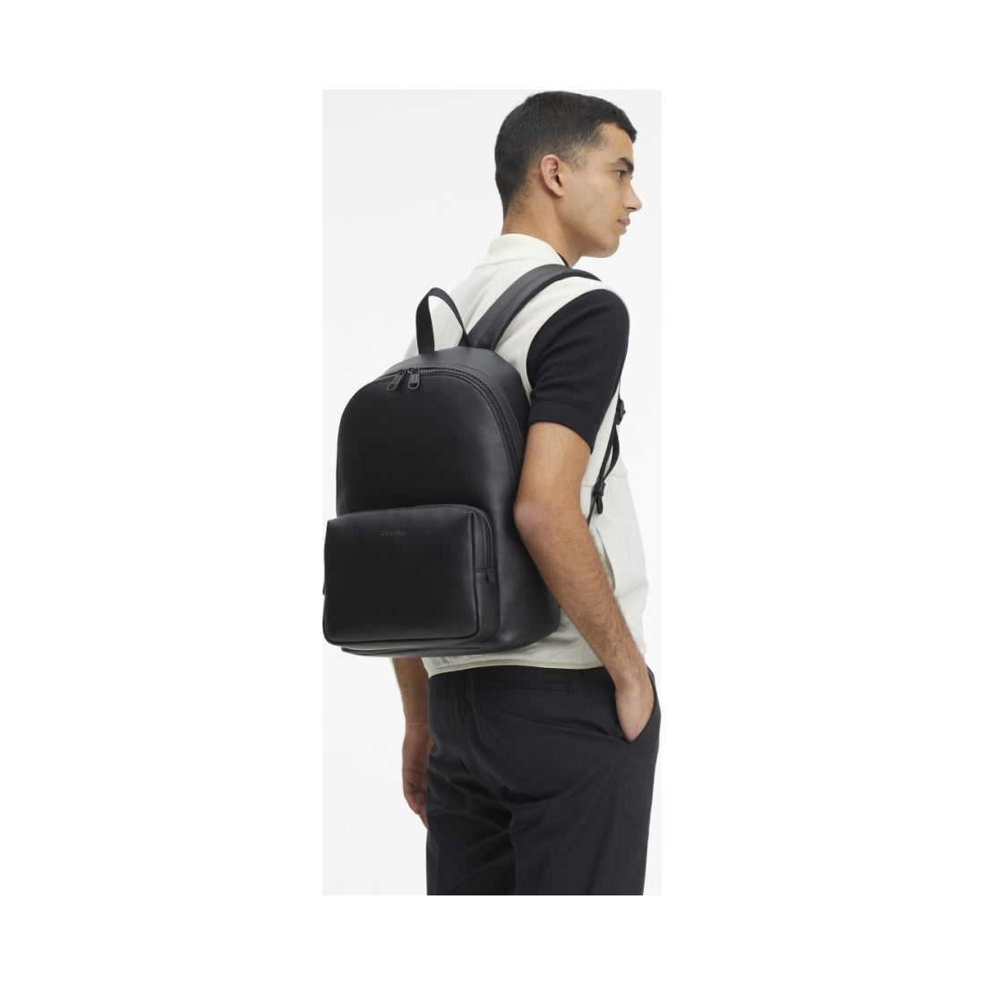 Calvin Klein mens black must campus backpack | Vilbury London