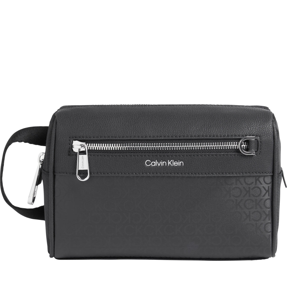 Calvin Klein mens mono black elevated washbag | Vilbury London