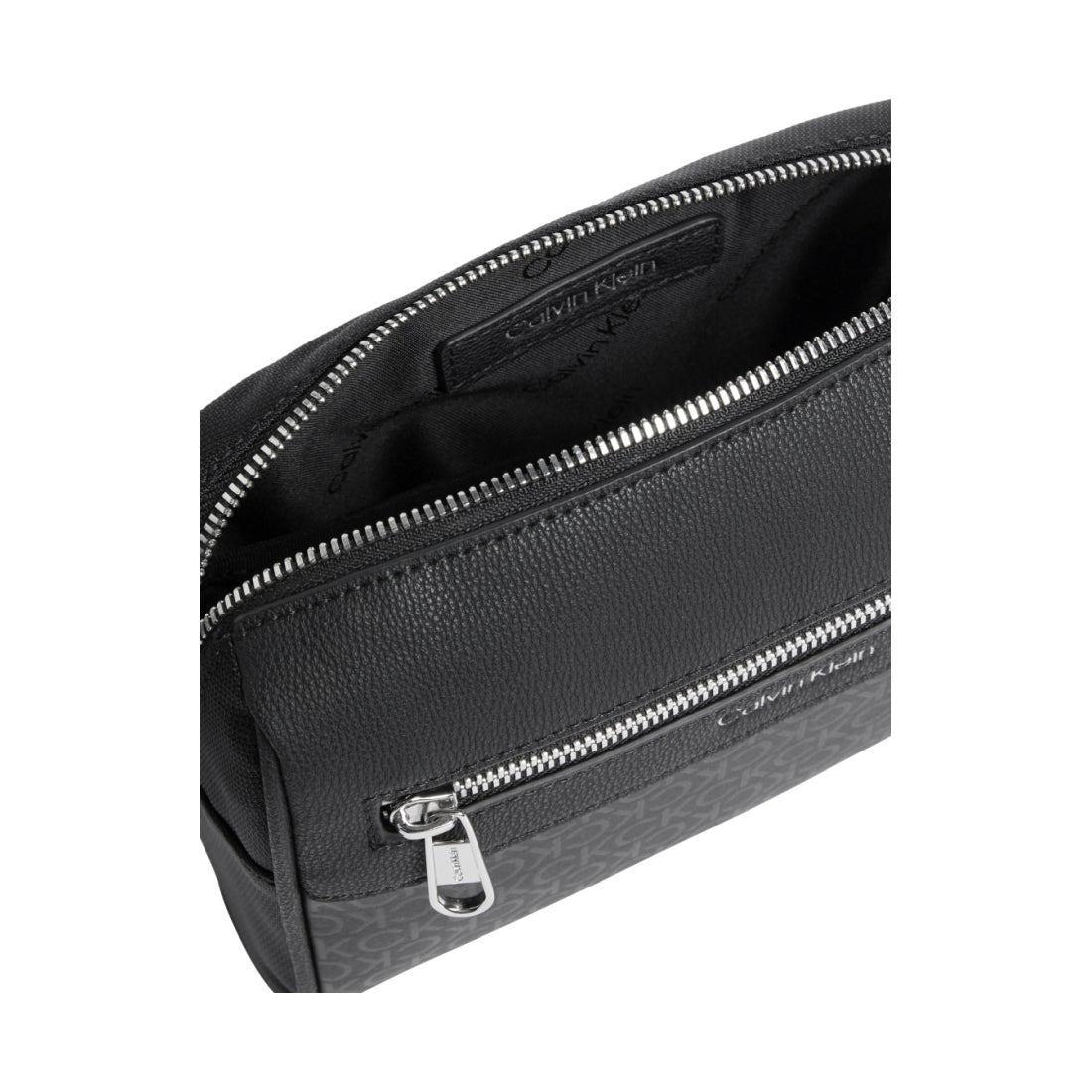 Calvin Klein mens mono black elevated washbag | Vilbury London