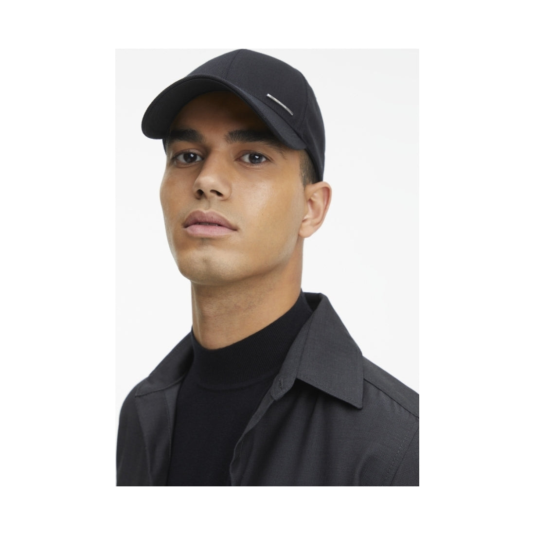 Calvin Klein mens black modern metal cap | Vilbury London