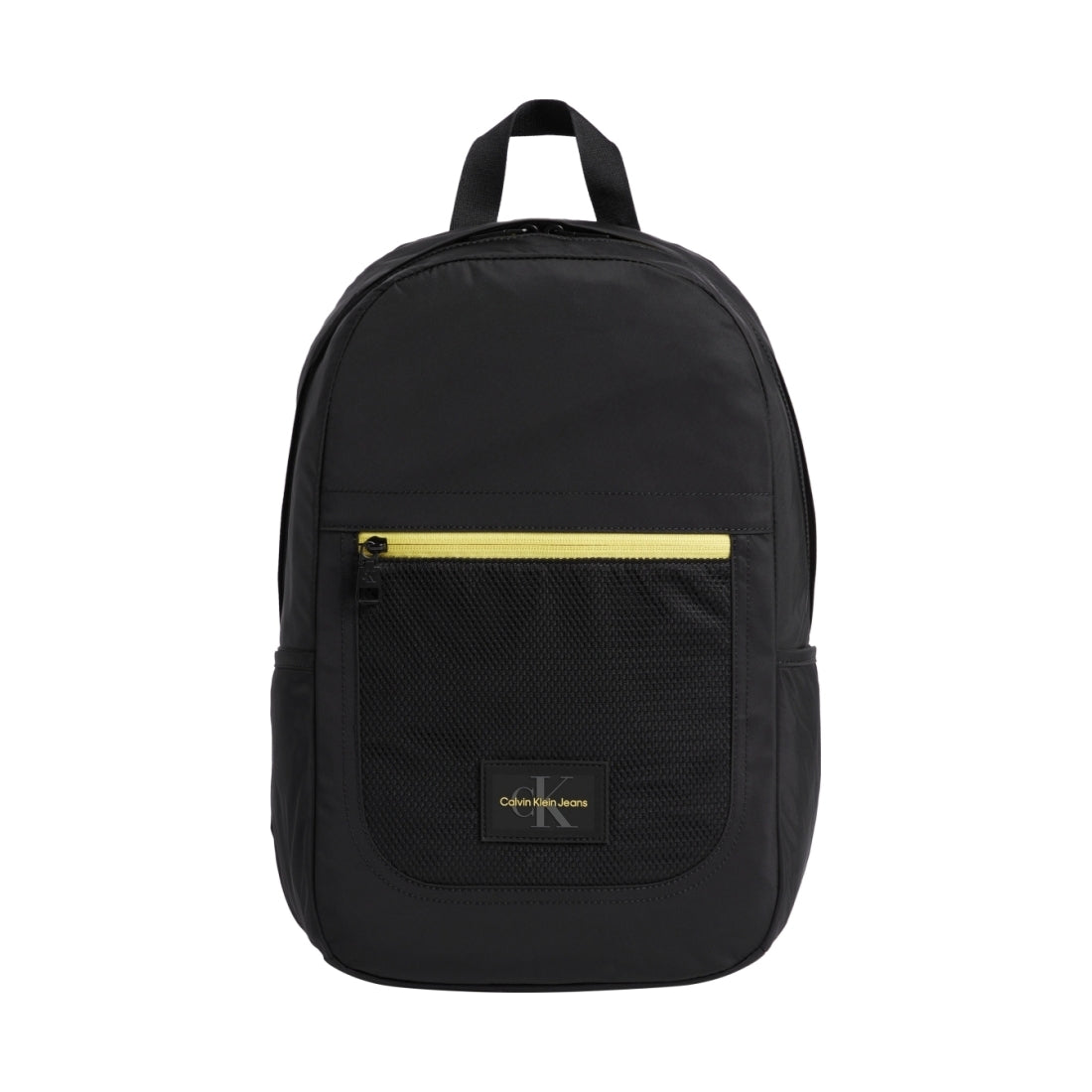 Calvin Klein Jeans mens fashion black essentials round backpack | Vilbury London