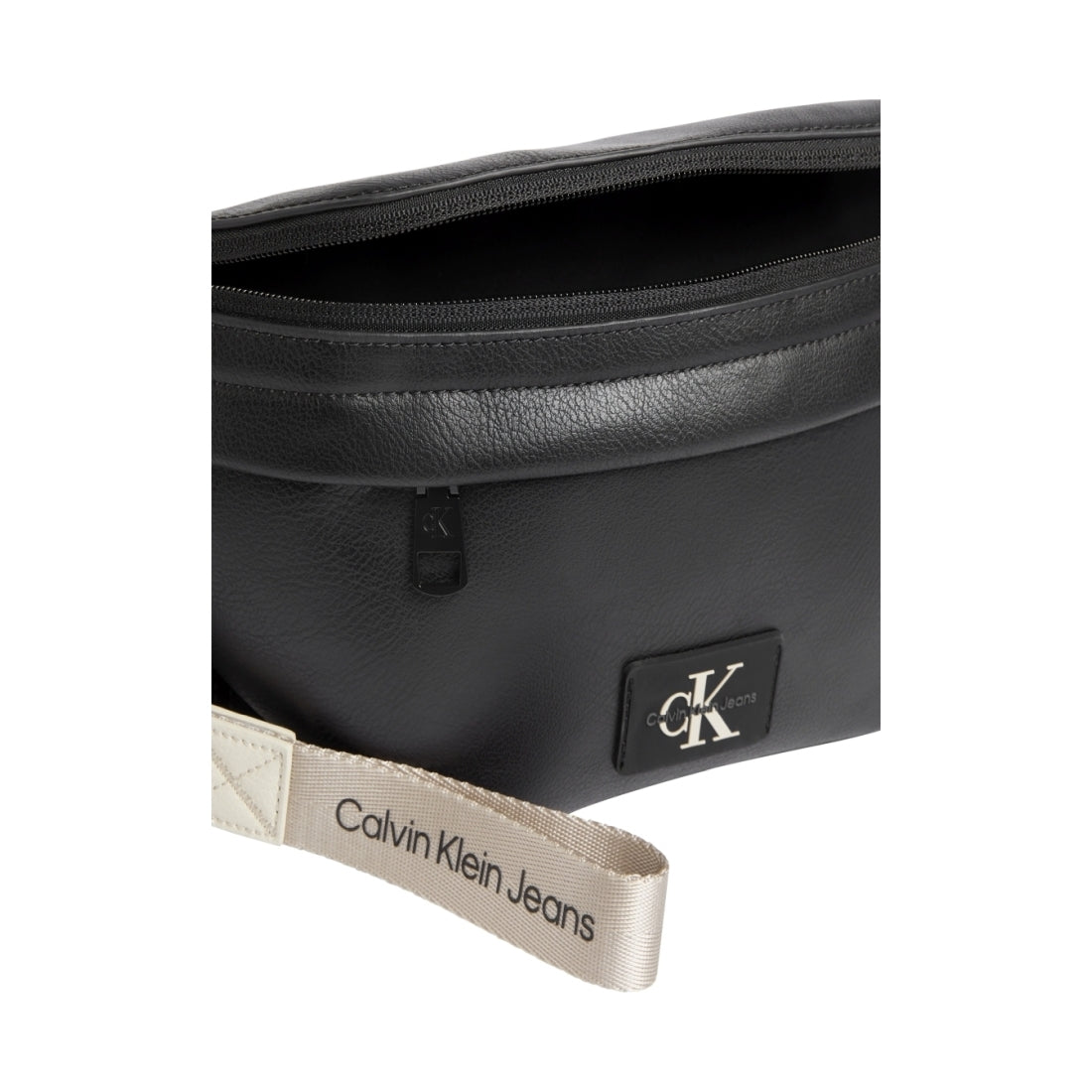 Calvin Klein Jeans mens black tagged waistbag | Vilbury London