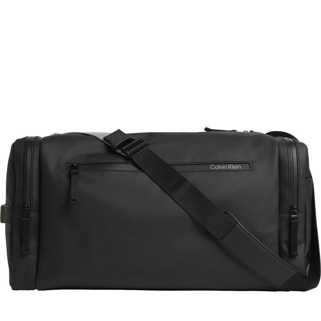 Calvin Klein mens black rubberized weekender | Vilbury London