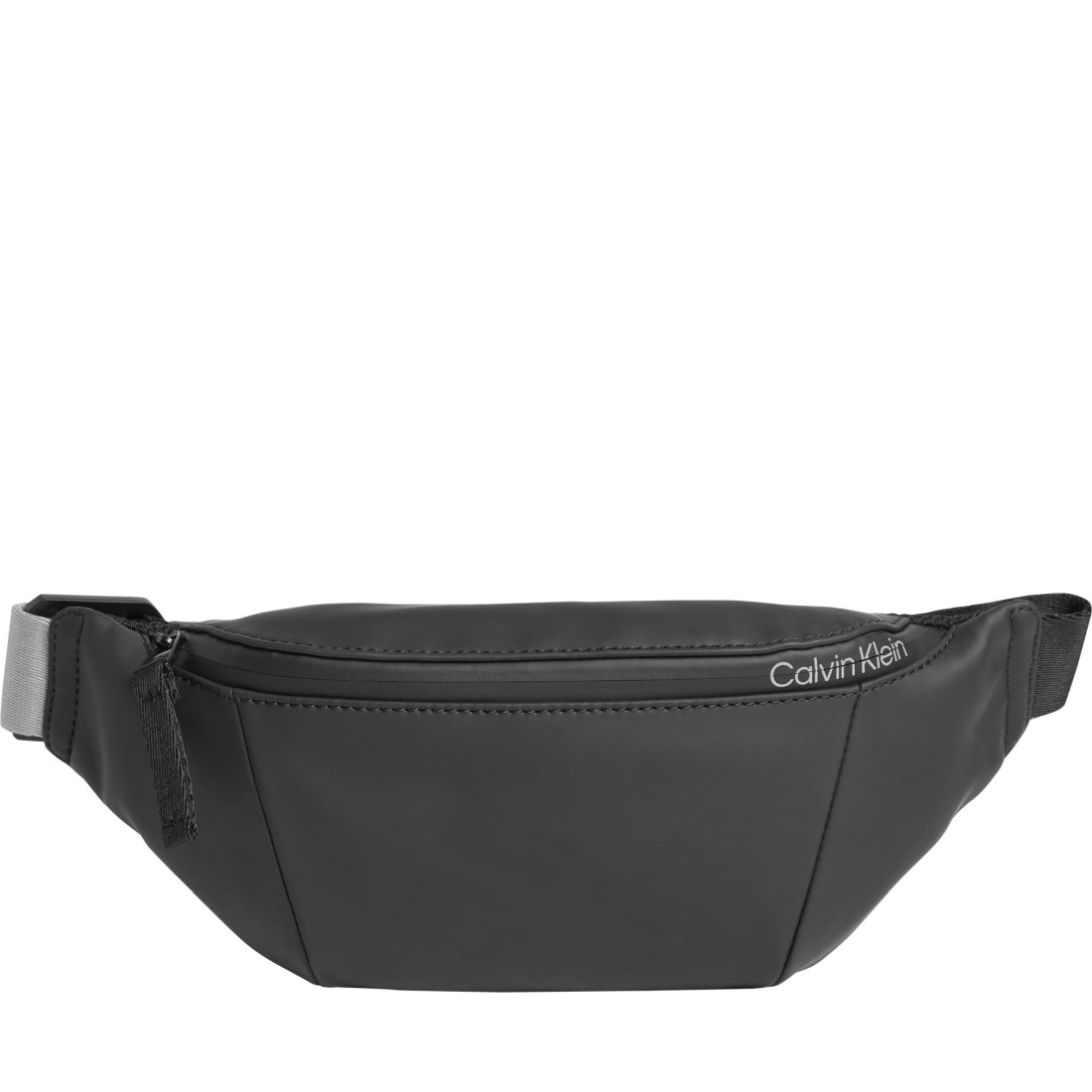 Calvin Klein mens black rubberized waistbag | Vilbury London