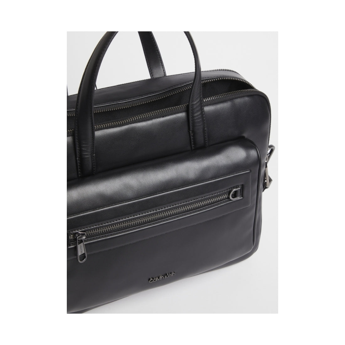 Calvin Klein mens black elevated laptop bag | Vilbury London