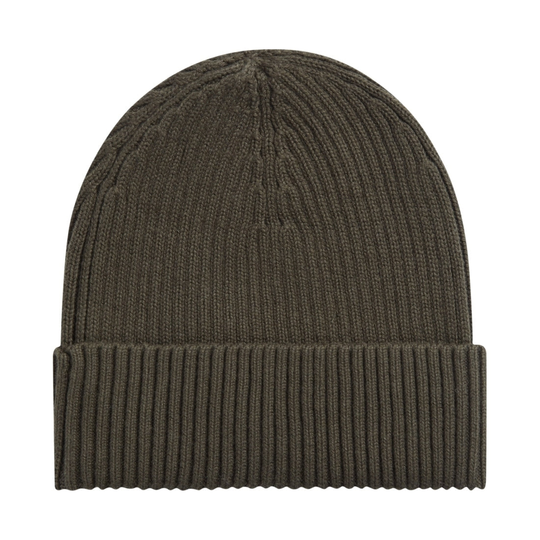 Calvin Klein mens dark olive classic rib beanie | Vilbury London