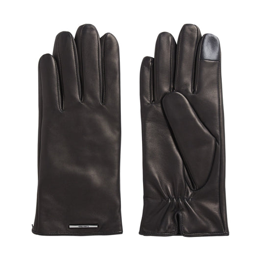 Calvin Klein mens black modern bar gloves | Vilbury London