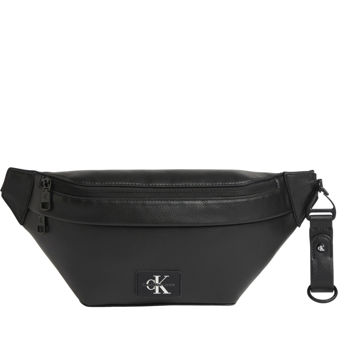 Calvin Klein Jeans mens black tagged waistbag | Vilbury London